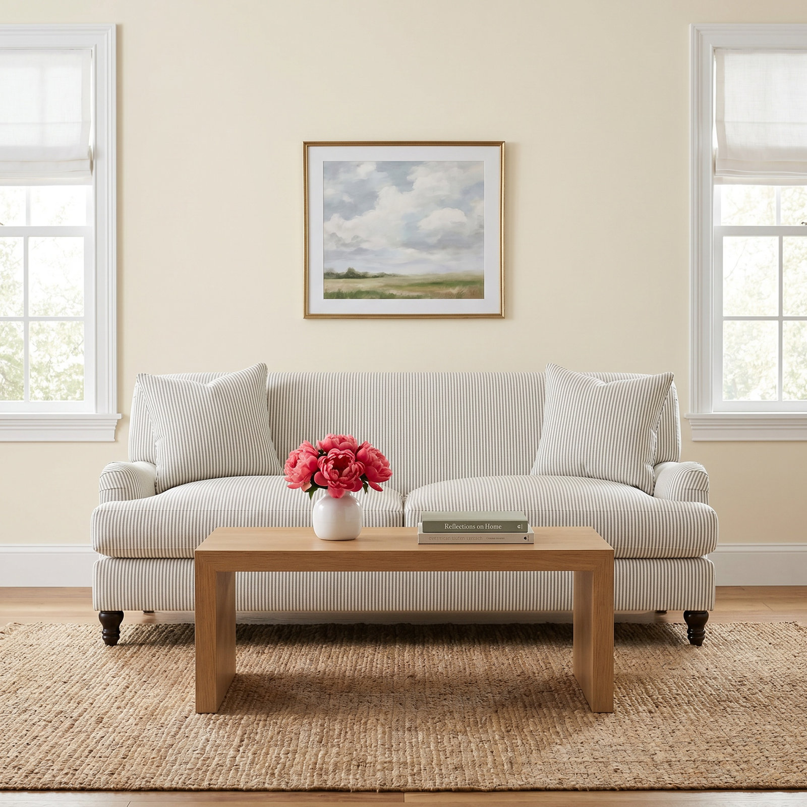 Walters 78'' Tight Back Sofa, Bayou Natural Canvas