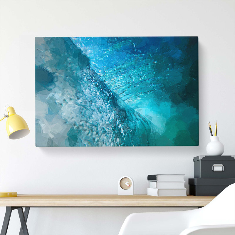 Beautiful Wave In Abstract - Wrapped Canvas Print, 60cm H x 91cm W x 3cm D