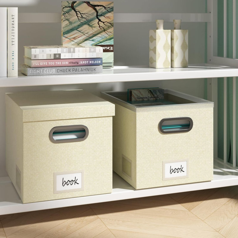 Boîte de rangement pour dossiers avec couvercles pour dossiers suspendus