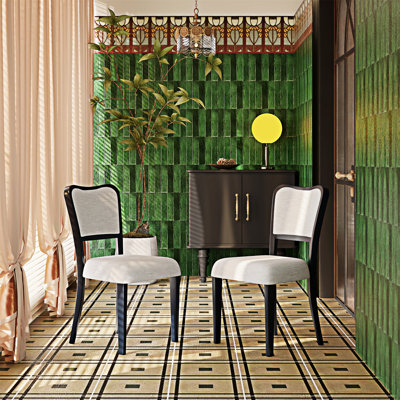 Chaise d'appoint rembourrée (ensemble de 2)