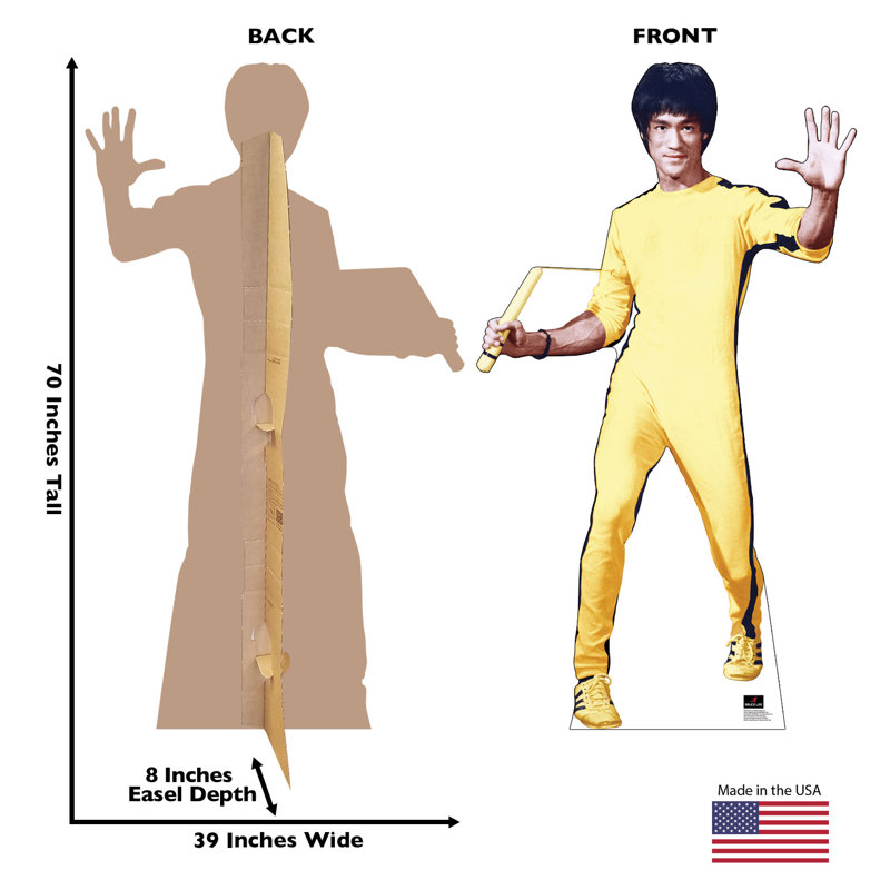 Bruce Lee Yellow Jumpsuit 70'' Lifesize Cardboard Standup