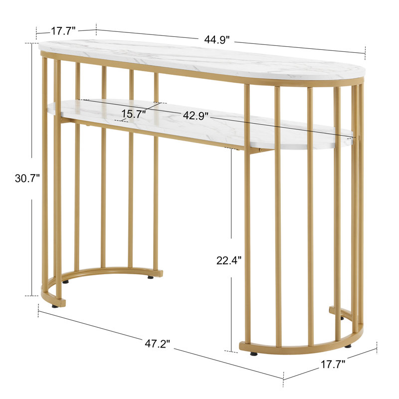 Modern Manicure Table, Nail Desk with Metal Frame