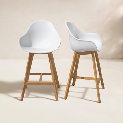 Rafael 40.5'' Eucalyptus Outdoor Bar Stool
