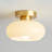 Glass Semi Flush Mount Beige-1031020560
