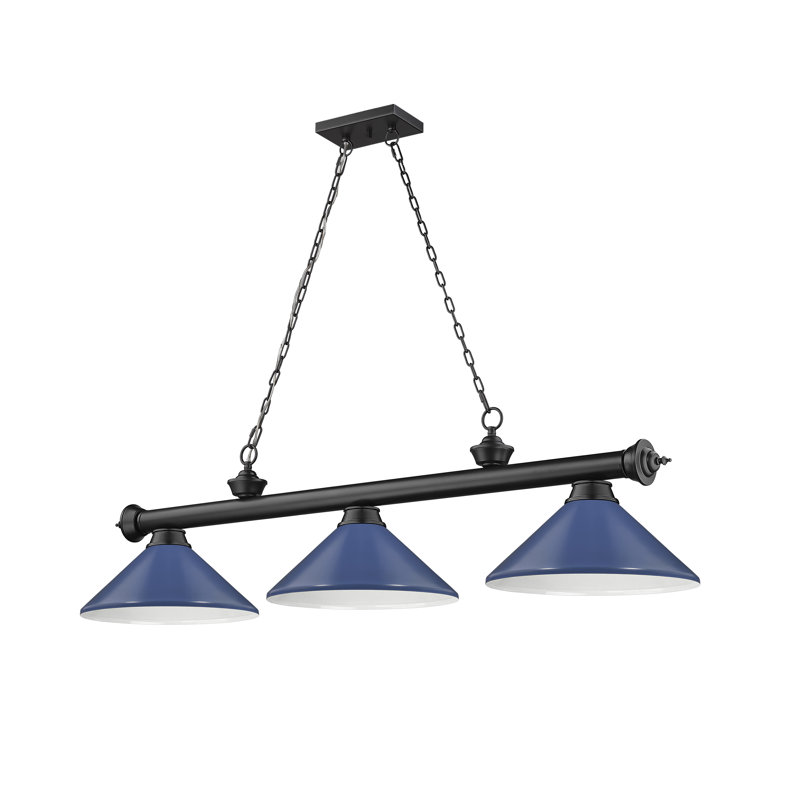 Billard 3 lumières Annaleisa, Bleu marine