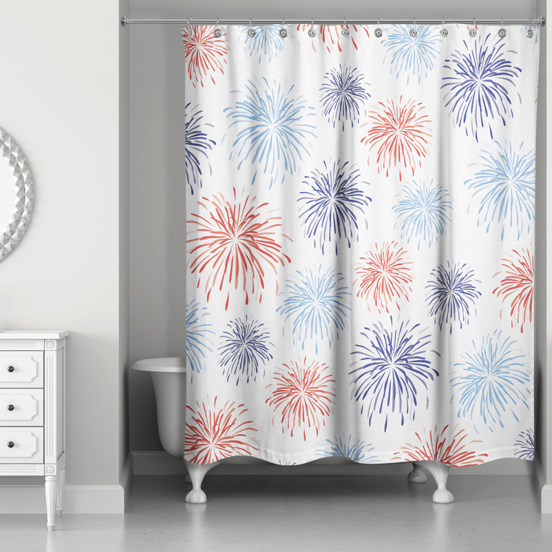 Rideau de douche simple fireworks Manufahi