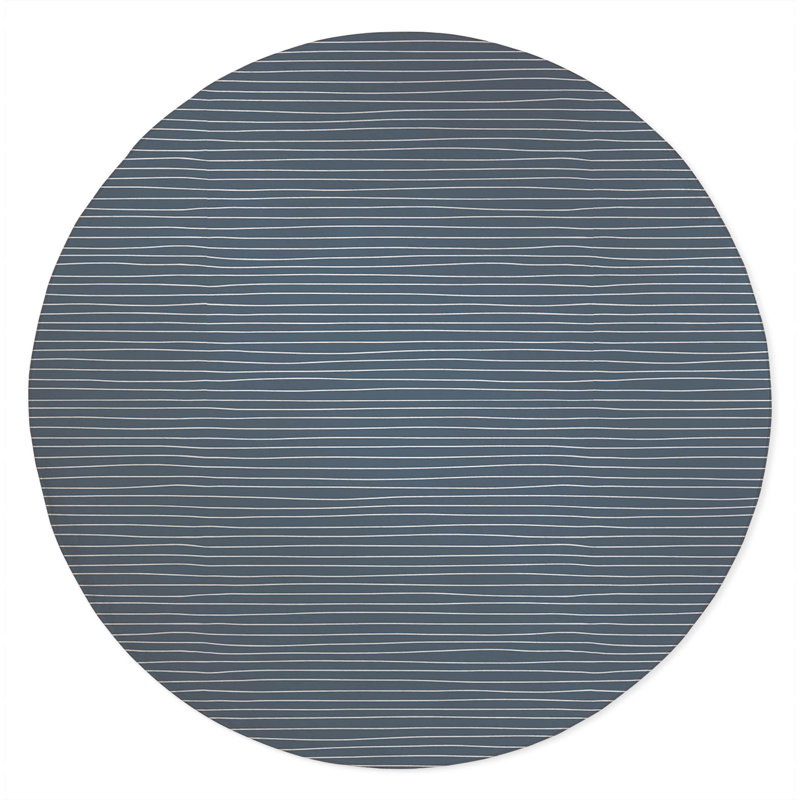 Slat Non-Slip Outdoor Rug, Round 5'