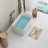 49'' Acrylic Freestanding Soaking Bathtub, Square-shape Japanese Soaking Hot Tub with Chrome Overflow and Drain, Glossy Black-106693127