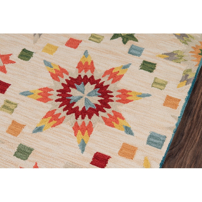 Bungalow Rose Gingras Hand Hooked Floral Rug & Reviews | Wayfair