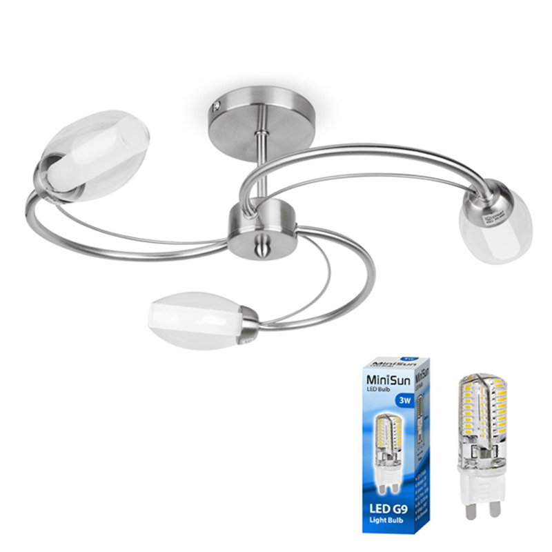 Loredana Glass Semi Flush Mount, Yes