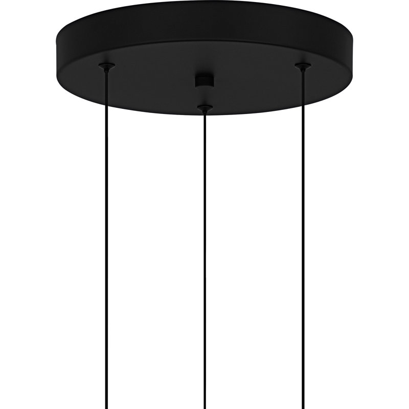 Luminaire suspendu intégré 3 lumières DEL noir mat Alys