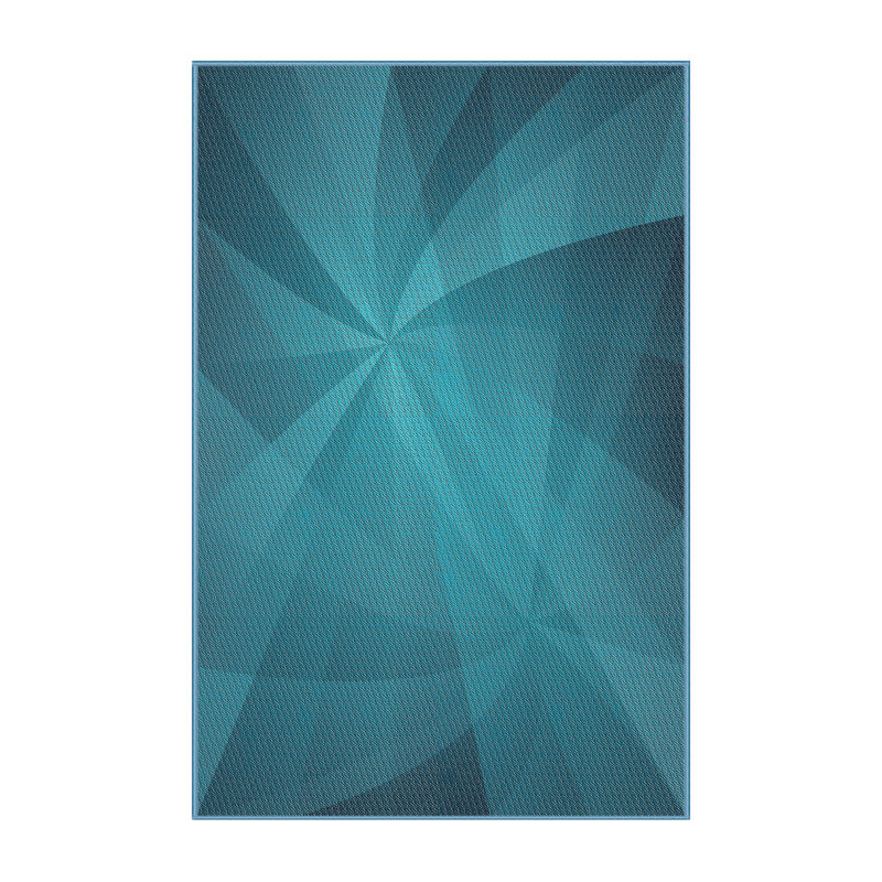 Noir abstrait/Tapis décoratif bleu ciel, Rectangle 8 pi x 12 pi