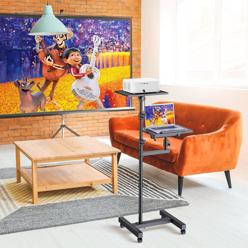 45'' H x 18.9'' W Laptop Cart with Wheels