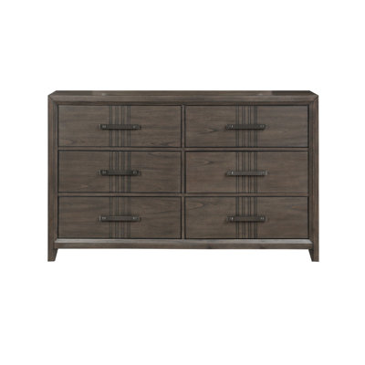 Commode double 6 tiroirs l 61,9 "Airyonna