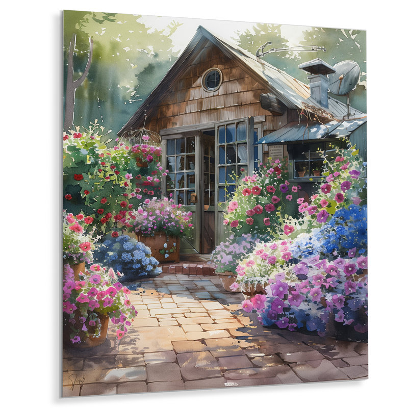 «Greenhouse» - Art mural, H 30 po x l 40 po, Sans cadre, métal
