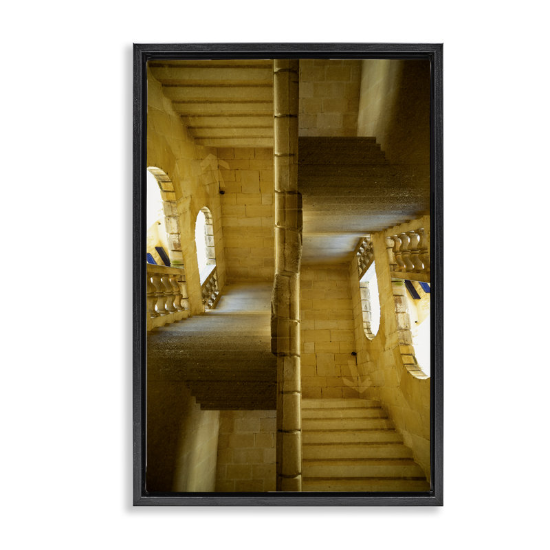 Cadre flottant surréaliste, conception par Robin Vandenabeele, Cadre flottant noir de jais, H 25 po x l 17 po