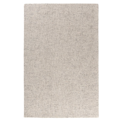 Abstract Contemporary Grid Handmade Wool Blend Area Rug