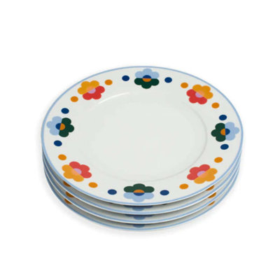 Floral Handmade Porcelain Dinner Plate