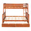 Twinfull Bunk Bed In Walnut For Long-Lasting Use With Drawer Compartments, Strong,-1451386038