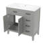 Ensemble de meuble-lavabo 36 po avec lavabo, armoire de salle de bain avec tiroirs, structure solide et panneau de fibres à densité moyenne-606470762