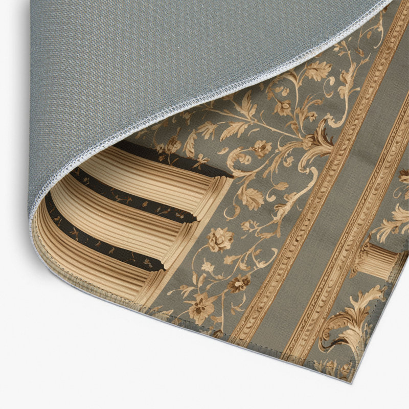 Tapis d'intérieur et d'extérieur brun français, Rectangulaire 2 pi x 3 pi