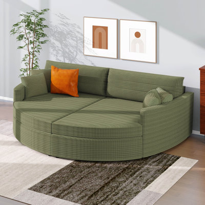 102.3" Oversized Double Chaise Lounge Sofa Bed, Upholstered Loveseat Couch With Deep Seat And USB Ports