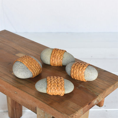 Ambleside Zen Stone Wrapped in Leather Sculpture