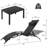 Melisa Poolchairs Patio Chaise Lounge Set With Headrest, 5-Level Adjustable Sunbathing Tanning Poolside Recliner Chairs With Side Table For Outdoor Beach 4 Chairs And 2 Tables-109050401