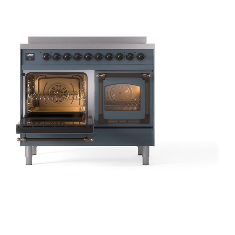 ILVE Nostalgie II Noblesse 40 in Induction Range, Blue Gray/Burnished