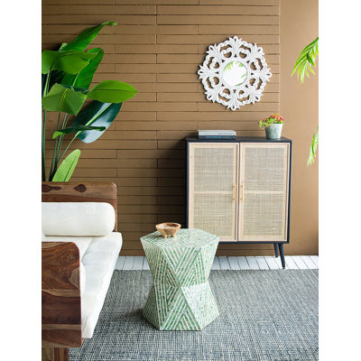 Table d'appoint décorative 19 x 19 x 20 po Capiz