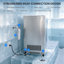 Machine à glaçons commerciale autoportante 24,4 po en acier inoxydable avec glaçons cubes, production de glaçons de 350 lb / 24 h et 150 lb Rangement de glace