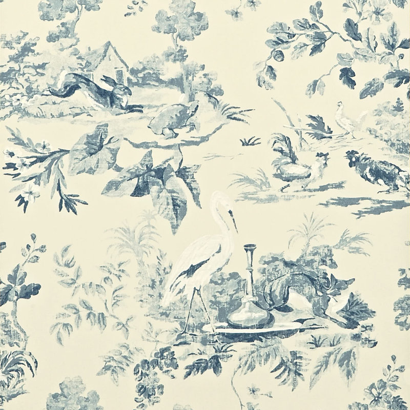 Aesops 10.05m x 52cm Matte Wallpaper Roll, Blue