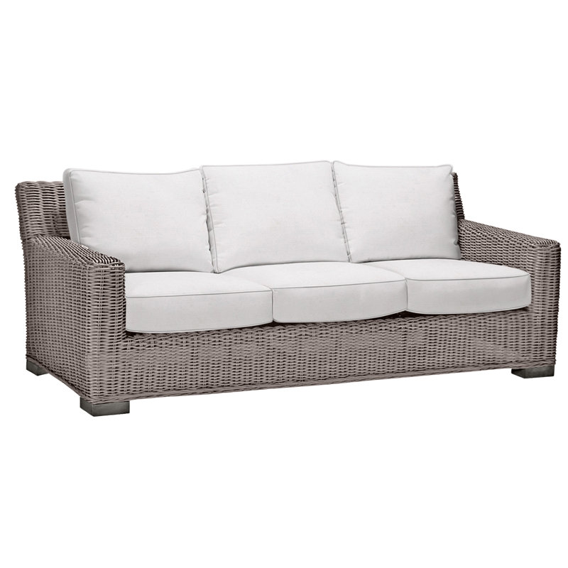 Canapé d'extérieur Rustic N-Dura, Welt, Sunbrella® ‑ lin neige, Huître