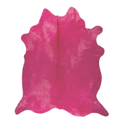 Tapis rose en peau de vache fabriqué à la main Southwell