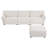110" Modular Sectional Sofa, L-Shape with Extra-Wide Seat Cushion, USB and Type-C Charger, Petal Armrest Design, High Density Foam, Free Movement Ottoman, Wood Frame, Chenille, 4 Seat