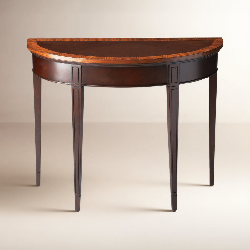 Hampton 36" Demilune Console Table, Mahogany