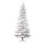 Flocked White Spruce Slim Artificial Christmas Tree-1018301364