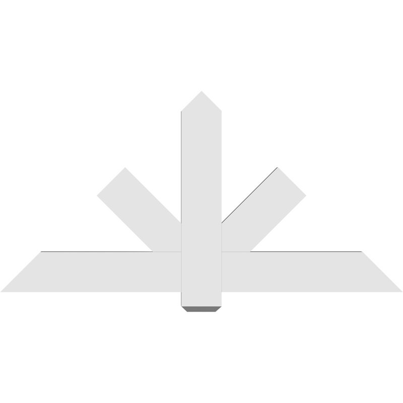 Support de pignon en PVC de qualité architecturale Kennewick, H 30 po x l 60 po (pas: 12/12), P 2 po x F 6 po