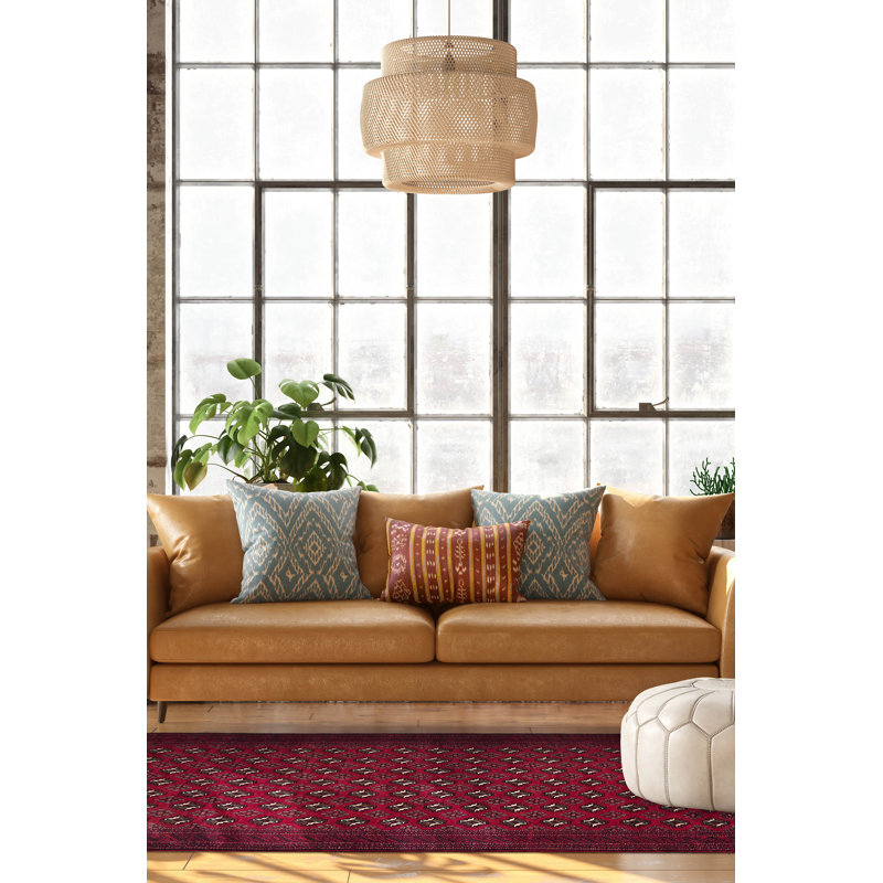 Tapis rouge Teimani 3 pi 11 po x 7 pi 1 po
