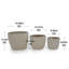 Set Of 3 Ceramic Flowerpot, Modern Planter For Patio, Garden, Windowsill-233027677