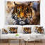 Collage de tigre avec la tapisserie de conception de rouille Animal-28482647