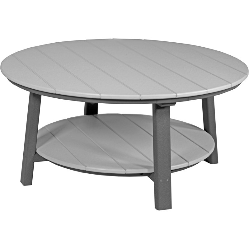 Orma Round Outdoor Coffee Table , 43'' in. W 43'' in. D, Dove Gray, Slate