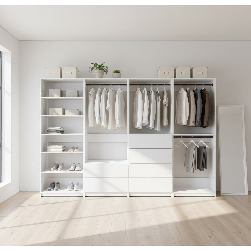 Système de garde-robe autoportant en bois