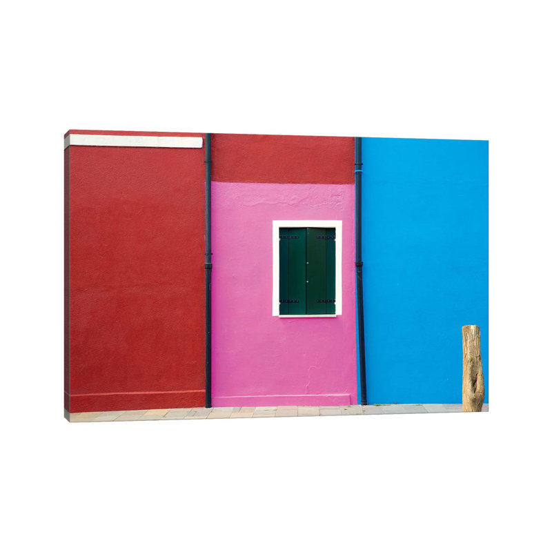 Italy, Burano. Colorful House Walls. by Jaynes Gallery - Wrapped Canvas Print, 45.72cm H x 66.04cm W x 1.905cm D