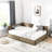 Full Size Bed Frame With Velvet Upholstery And Storage - Practical For Bedroom Living Space, Brown Comfortable Stylish Daybed Room,-1211168115