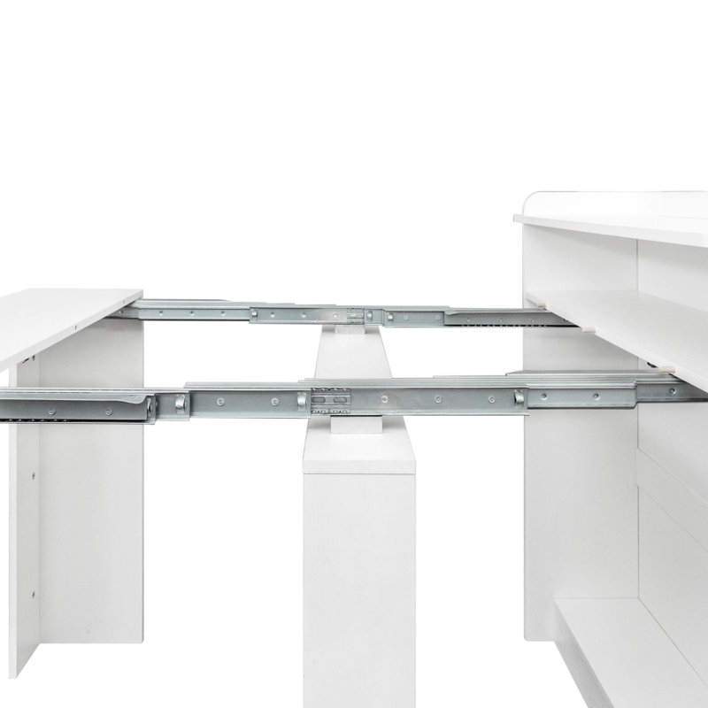 Table de salle à manger extensible moderne avec rangement