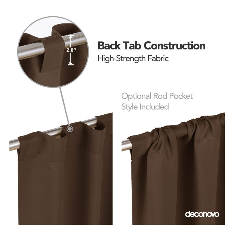 Regie Blackout Curtain Pair, Brown