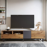 Michl 70.9'' Wide TV Stand with Shelves And Drop Down Doors