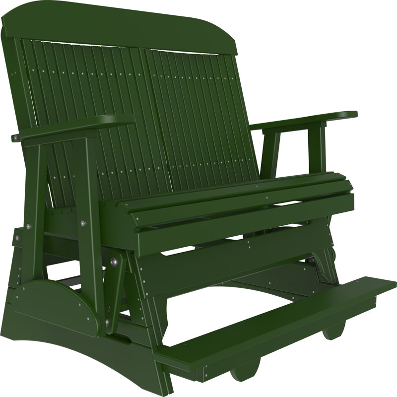 Banc d'extérieur coulissant en polywood, Vert