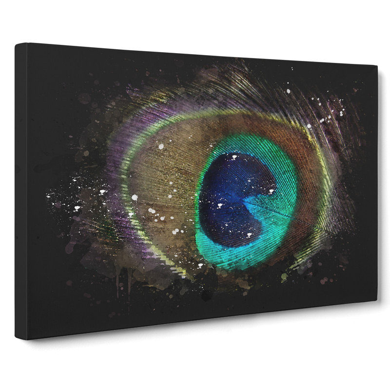 Peacock Feather - Wrapped Canvas, 40cm H x 60cm W x 3cm D